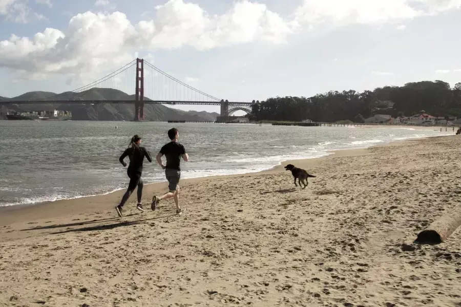 Corredores en Crissy Field